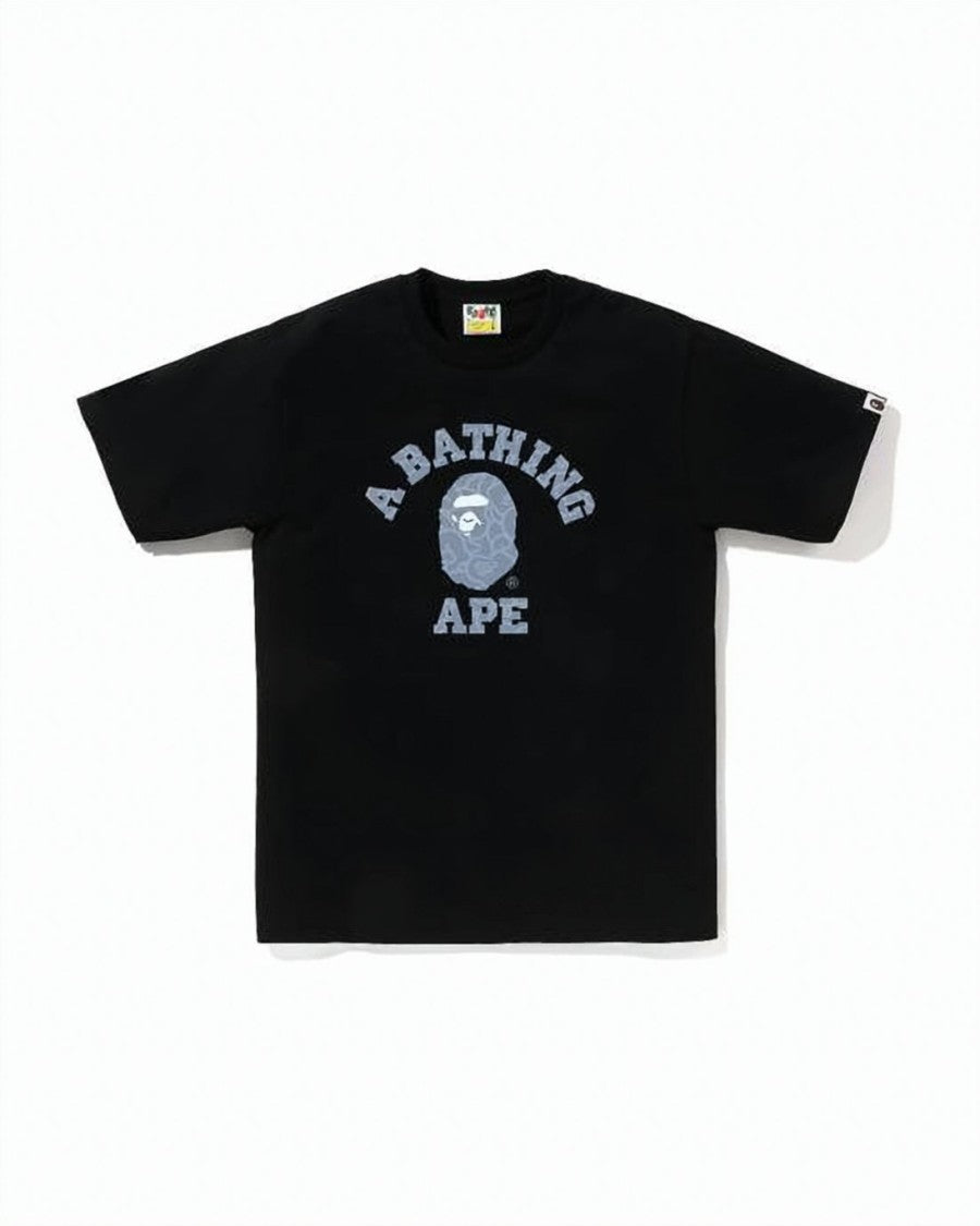 Bape Black Short-Sleeved T-Shirt Featuring Ape Head Graphic