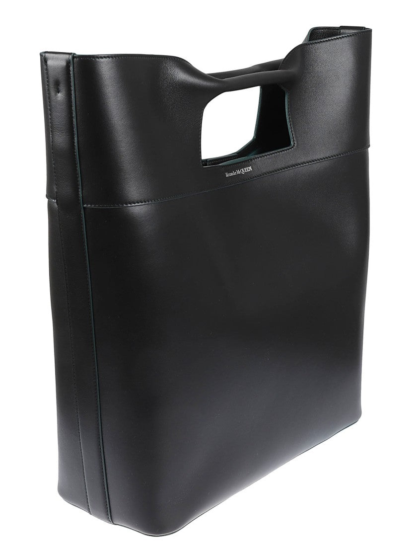 Alexander Mcqueen Structured Leather Bag With Design