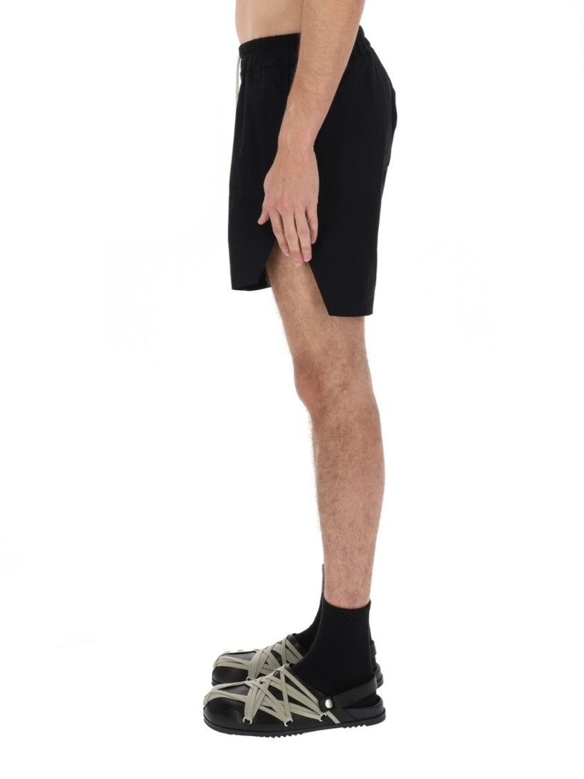 Rick Owens Neutrals Elongated Drawstrings Cotton Shorts