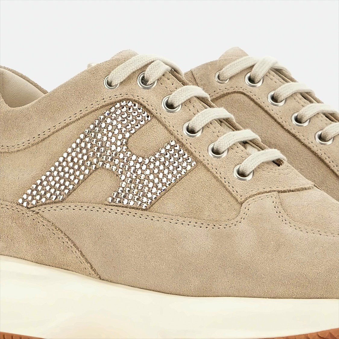 Hogan Interactive H Strass Sneakers With Embellished Detail