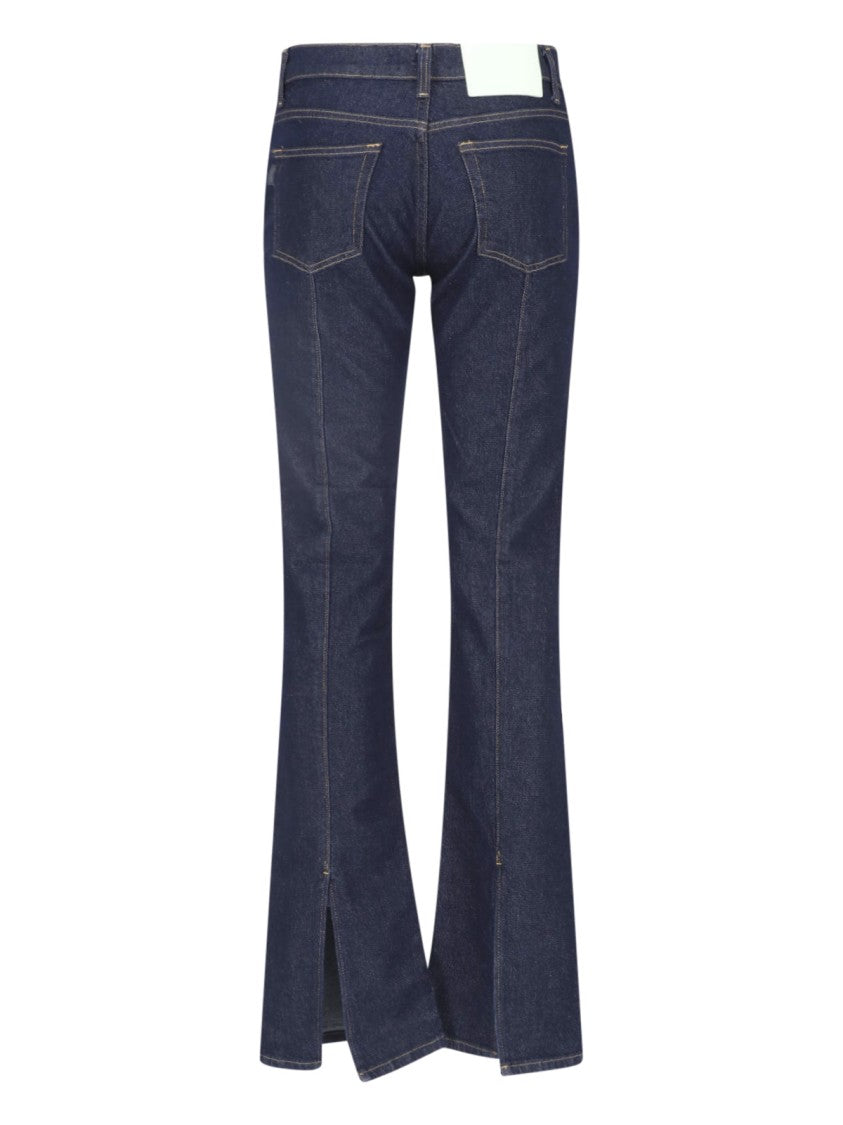 Haikure Blue Chewy Denim Flared Jeans