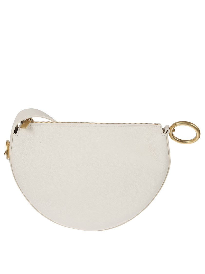 Burberry Half-Moon Pebble Calf Leather Handbag