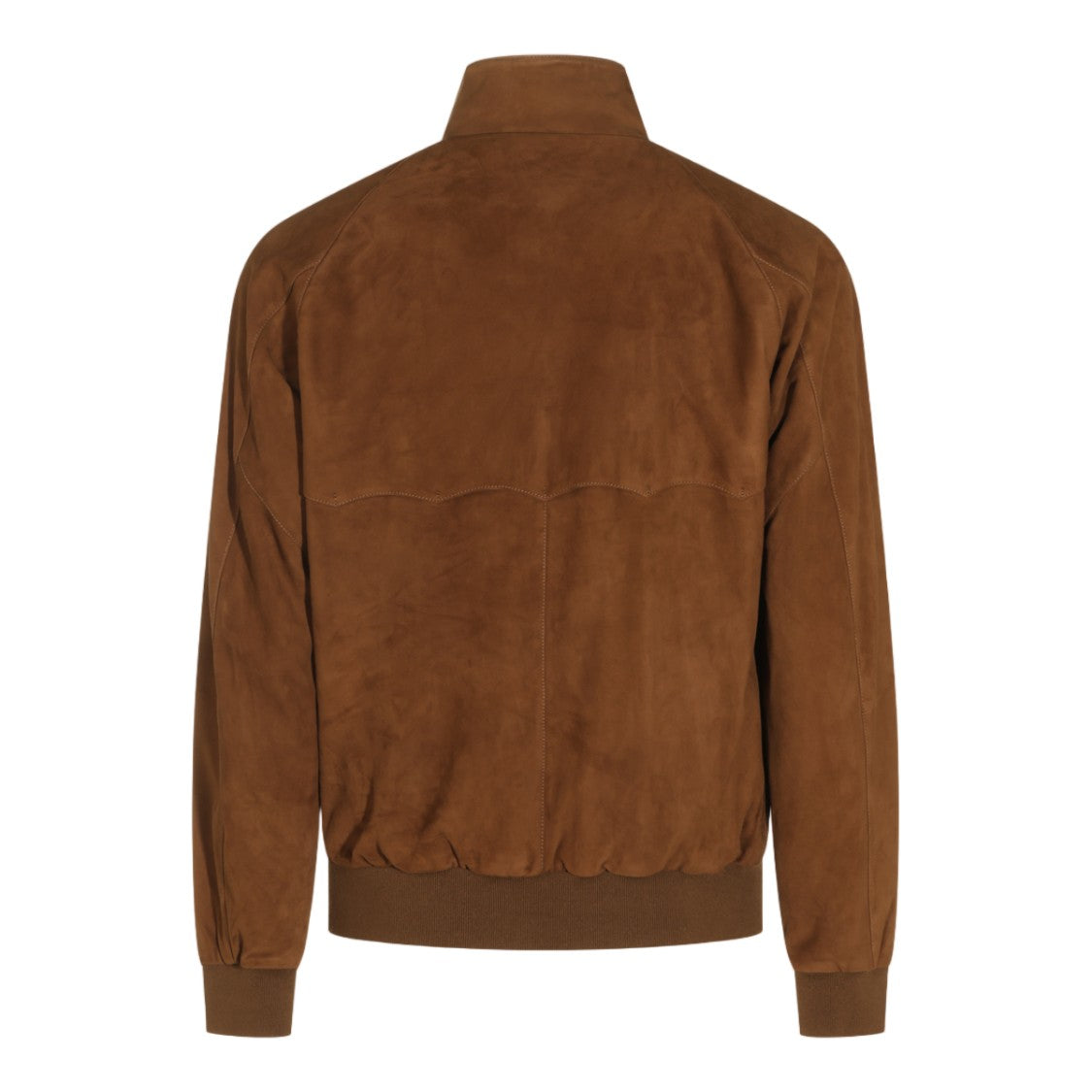 Baracuta Rich Brown Suede Jacket With Stand-Up Collar