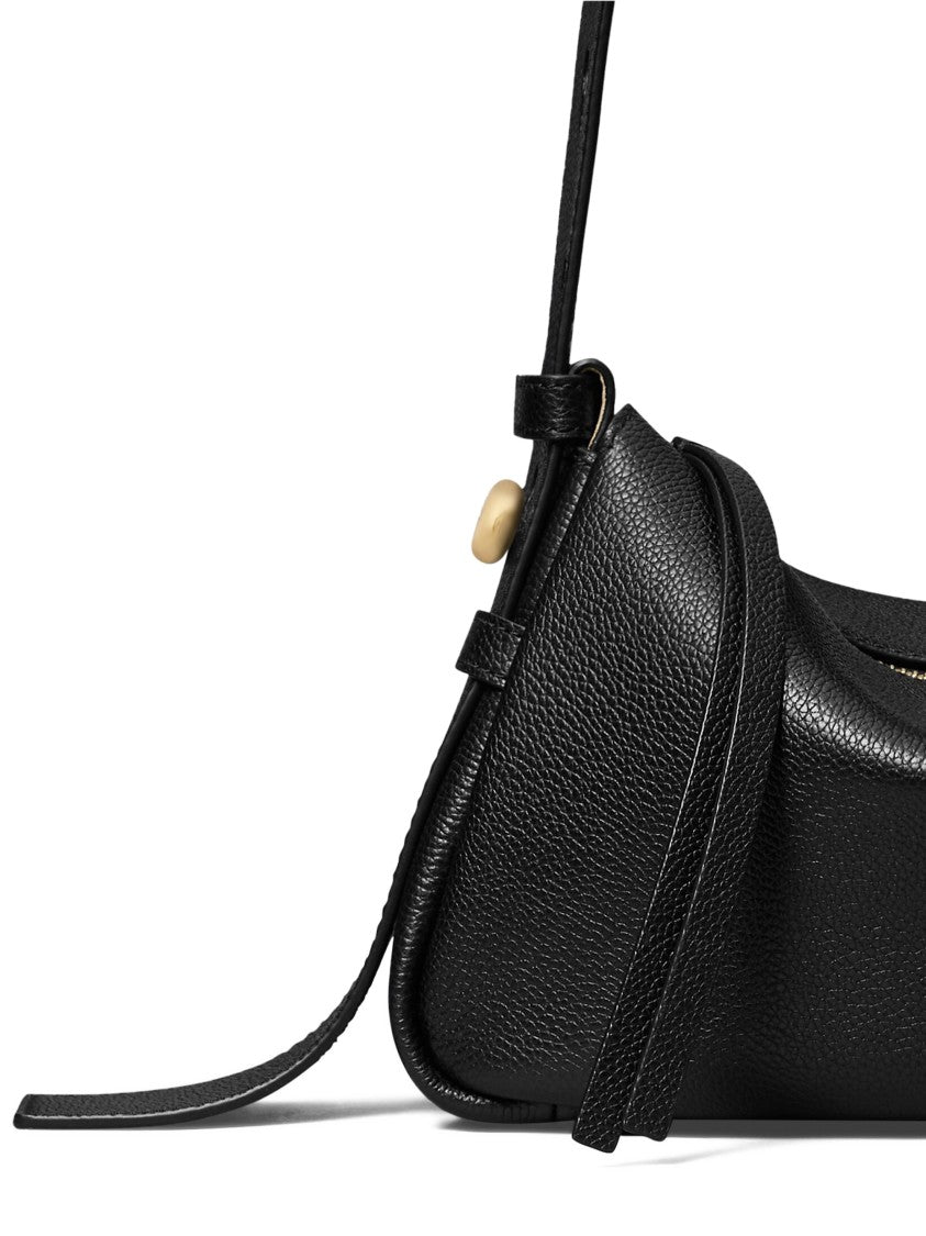 Tory Burch Compact Black Shoulder Bag With Chain Strap