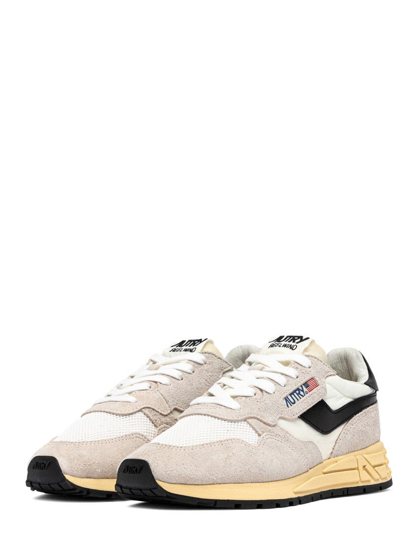 Autry Low-Top Suede And Mesh Sneakers With Contrasting Sole