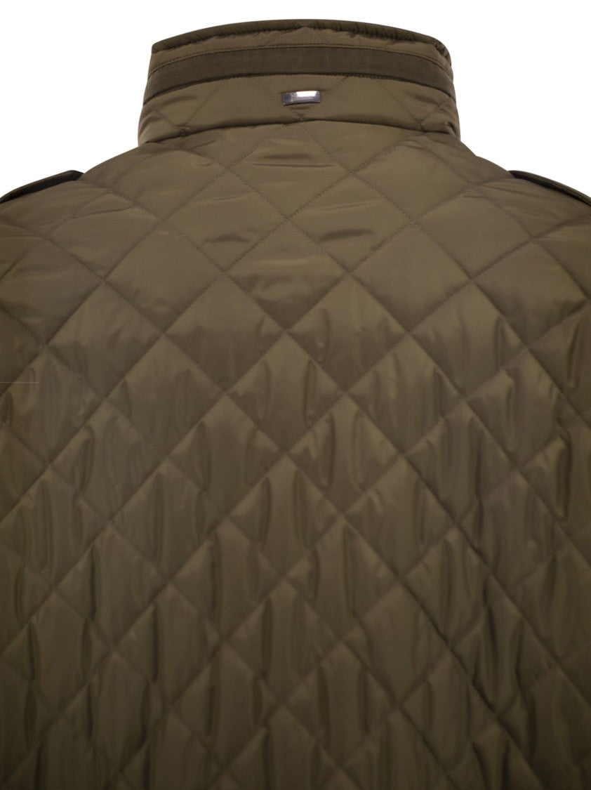 Herno Field Jacket With Diamond Quilting