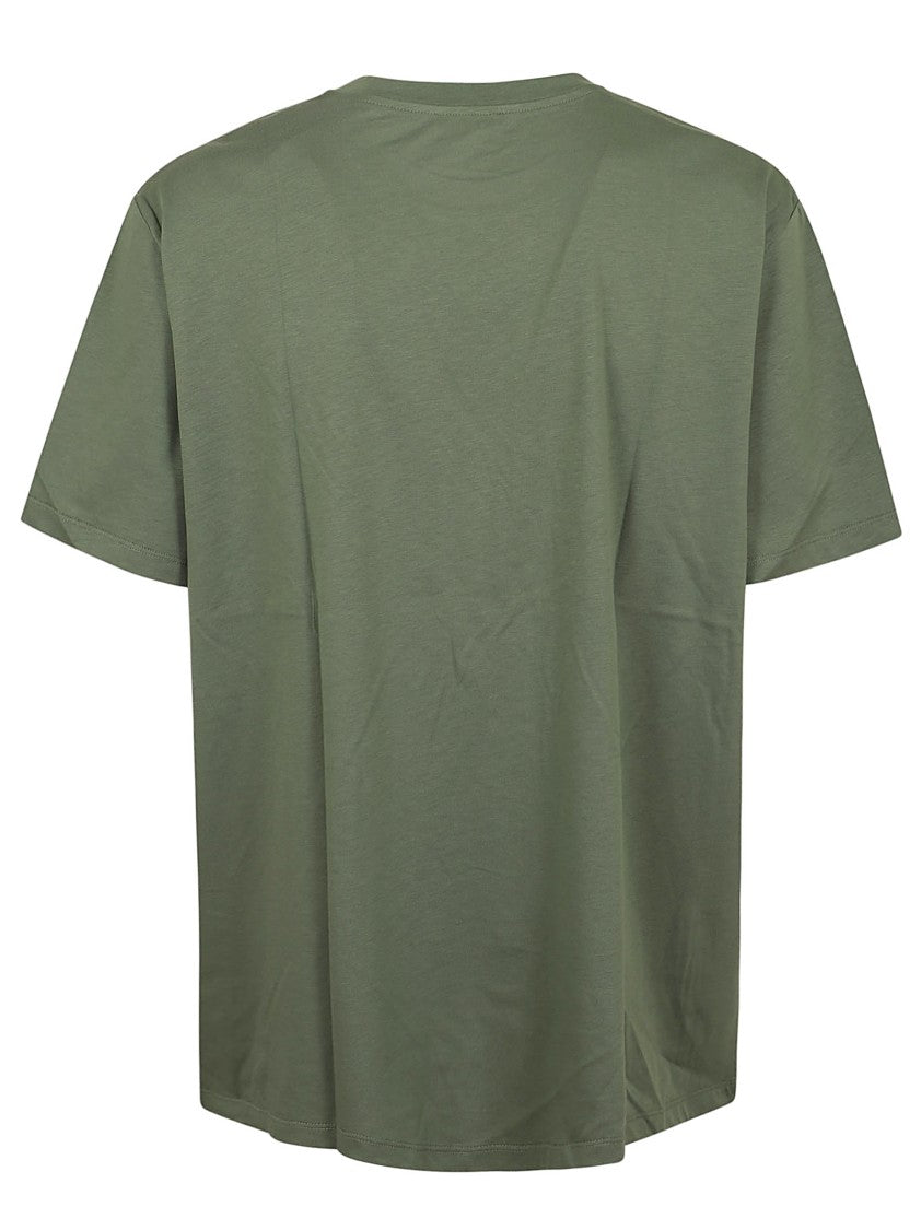 Balmain Regular Fit Green Cotton T-Shirt