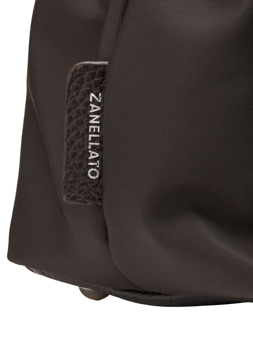 Zanellato Brown Silver-Tone Turn-Lock Shoulder Bag