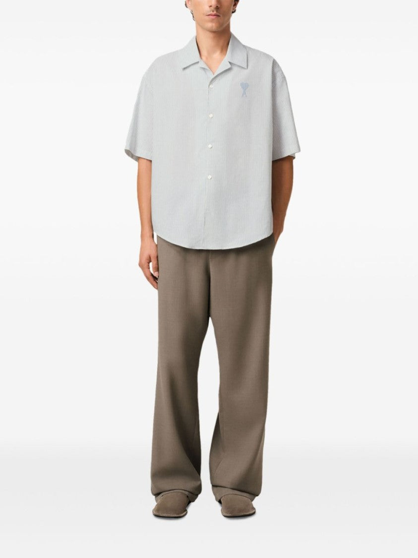 Ami Paris Short-Sleeved White Shirt