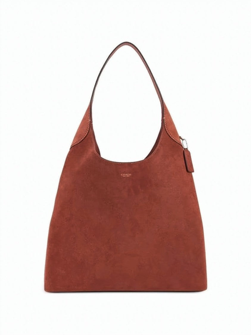 Coach Structured Brown Cow Leather Tote Bag