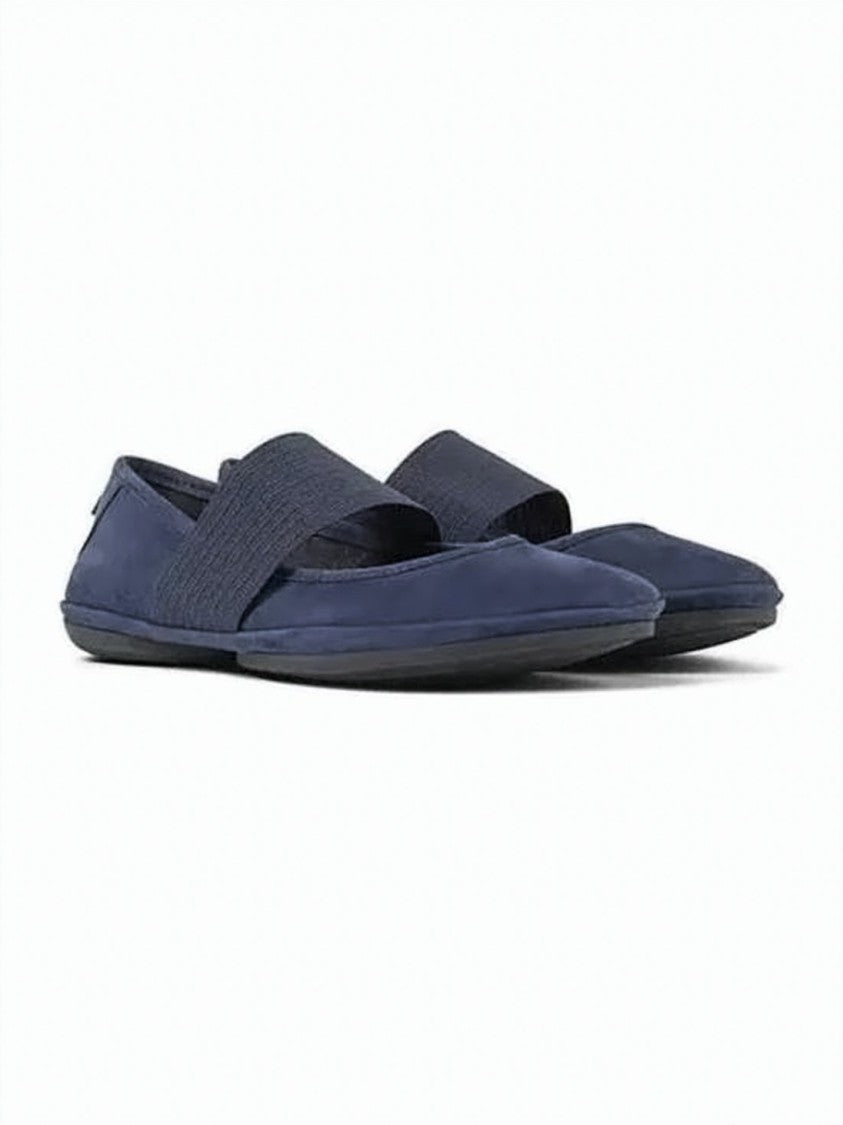 Camper Sleek Blue Flat Shoes With Elastic Instep Strap