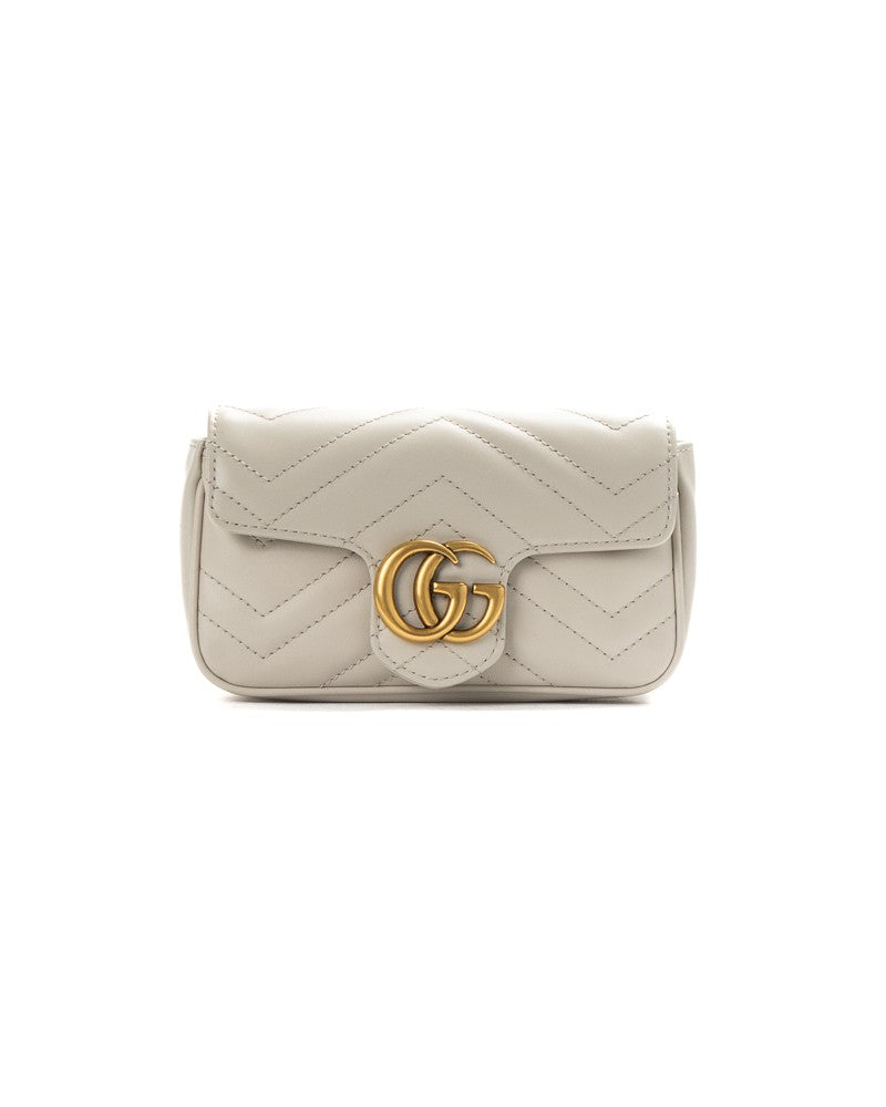 Gucci Mini Marmont 16 Matelassé In Gray