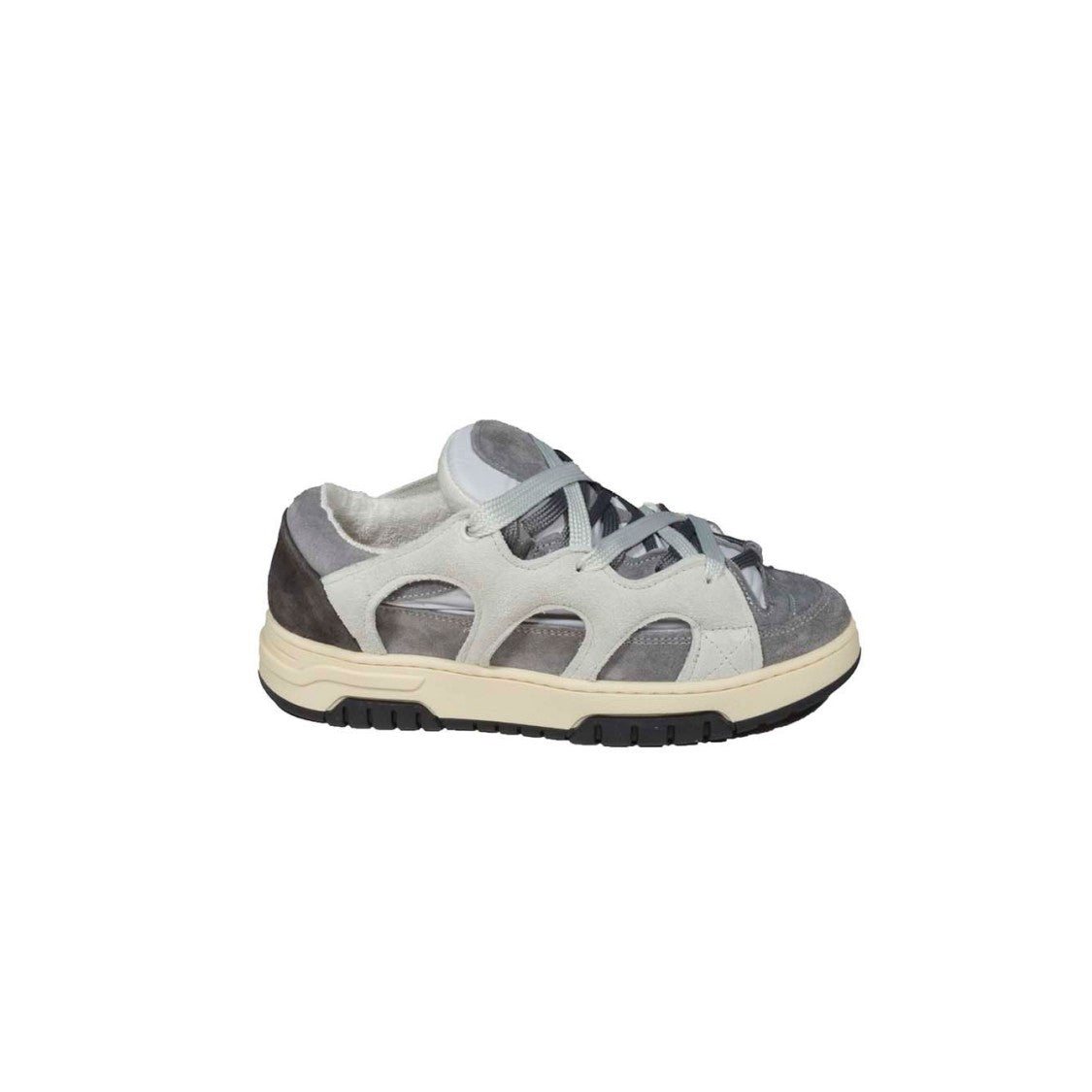 Santha Sneakers In Gray Leather Danilo Paura