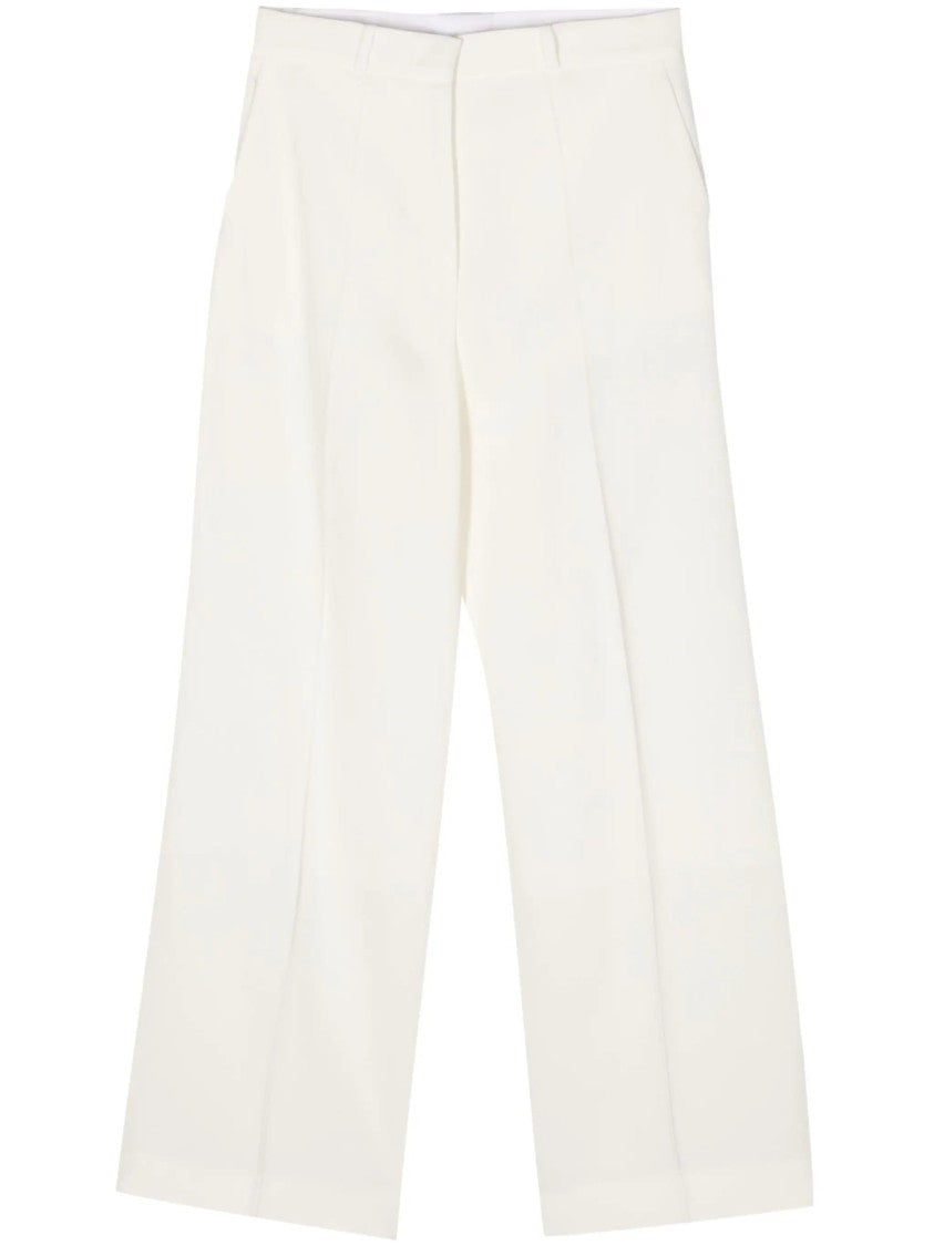 Lanvin High-Waisted Wide-Leg Trousers With Front Pleats
