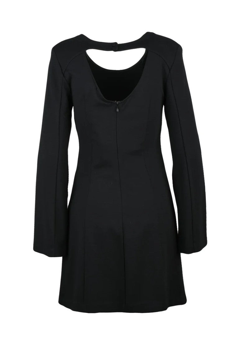 Twinset Actitude Black Viscose Polyamide Elastane Women's Flared Dress