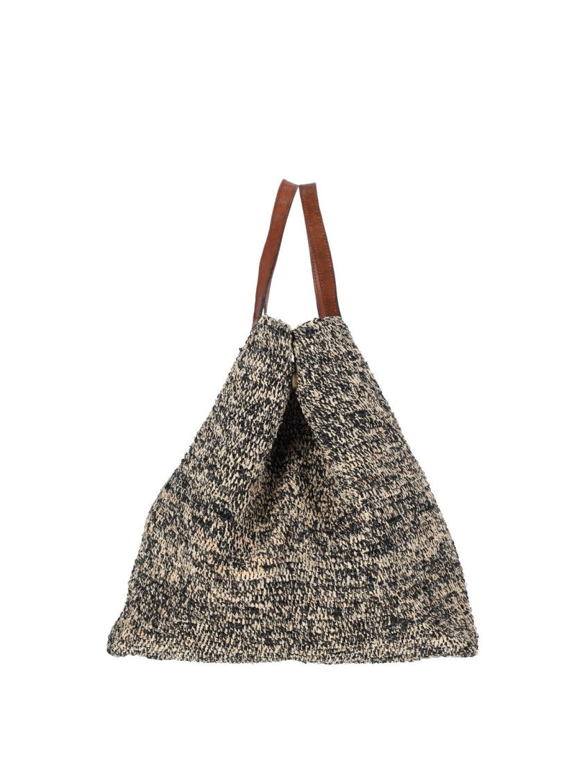Ibeliv Multicolor Rio Woven Raffia Leather Tote