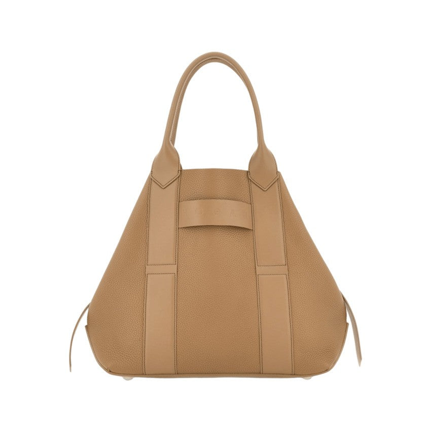 Hogan Beige Structured Leather Handbag