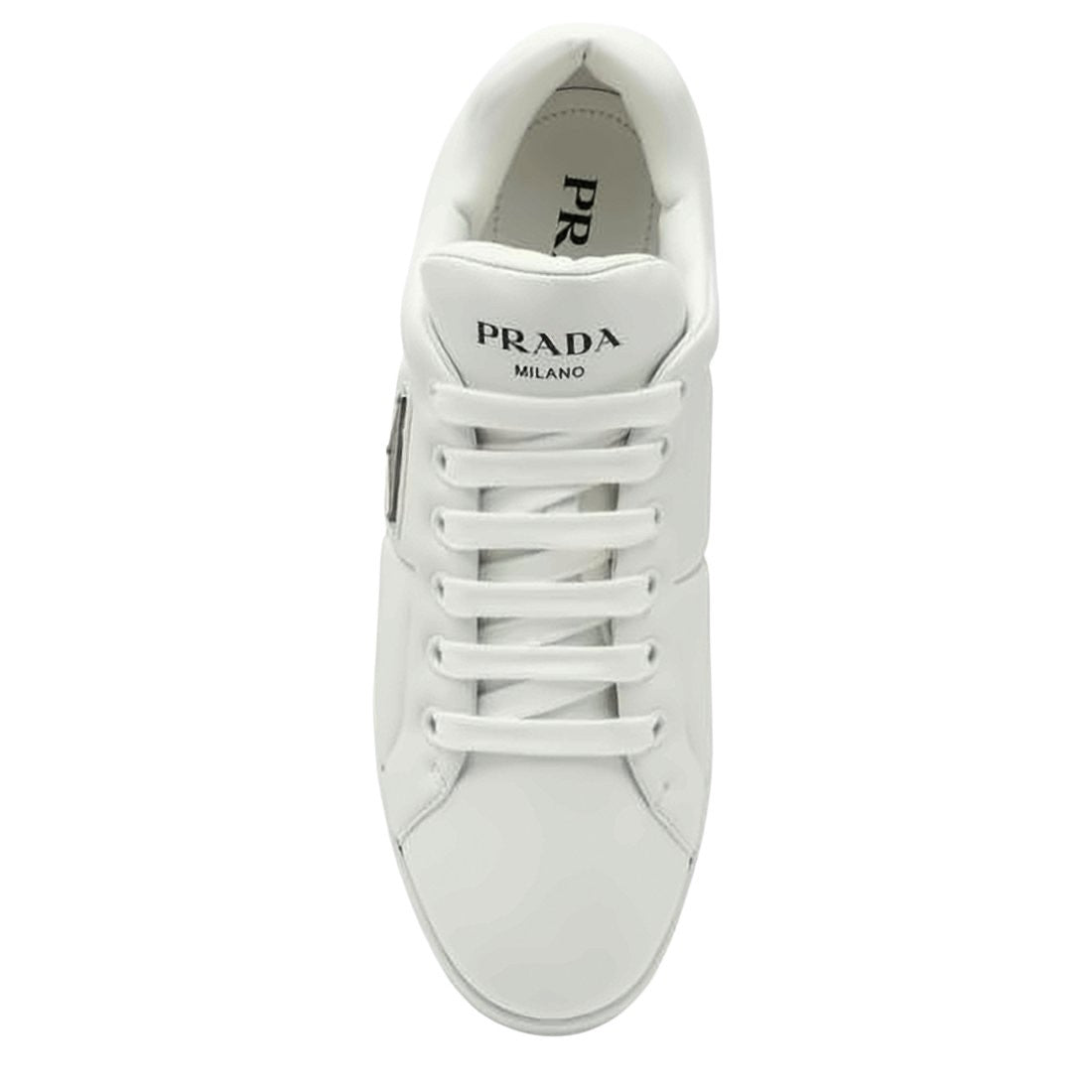 Prada Minimalist White Nappa Leather Sneakers