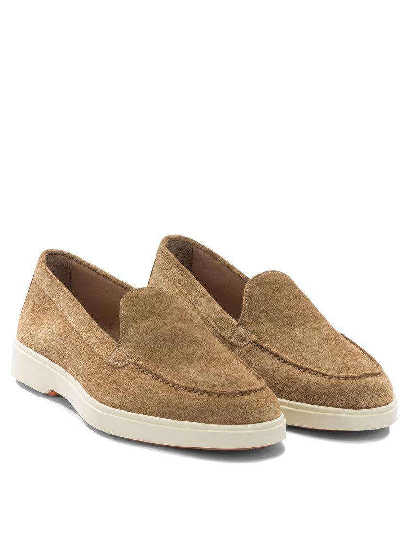 Santoni Nubuck Suede Loafers