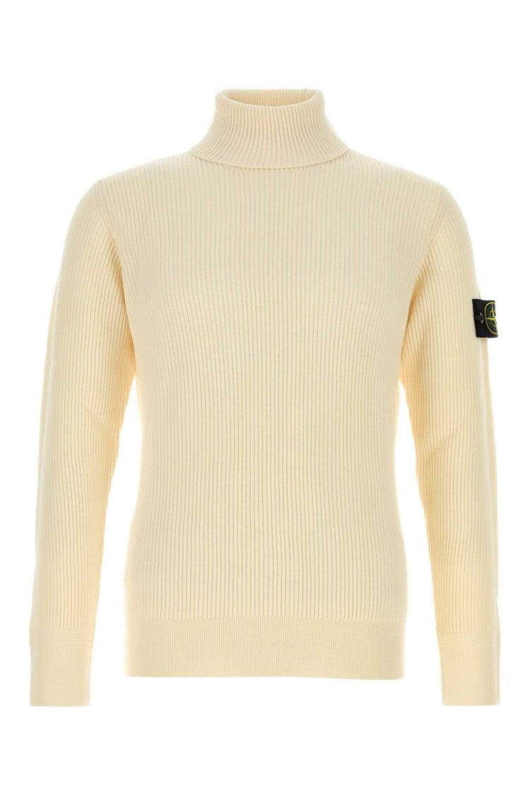 Stone Island Ivory Wool Sweater
