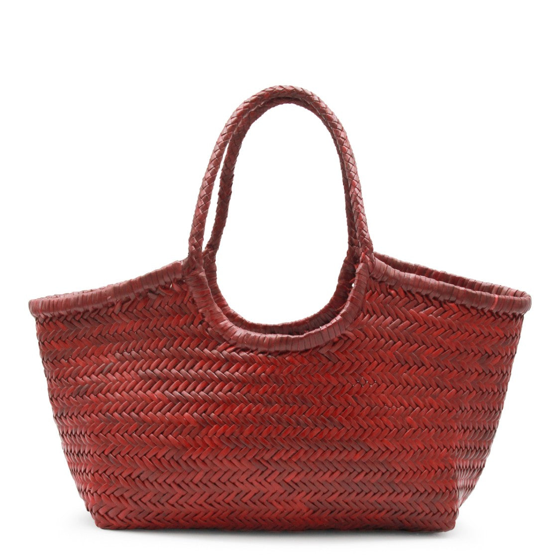 Dragon Diffusion Woven Red Leather Nantucket Big Tote Bag