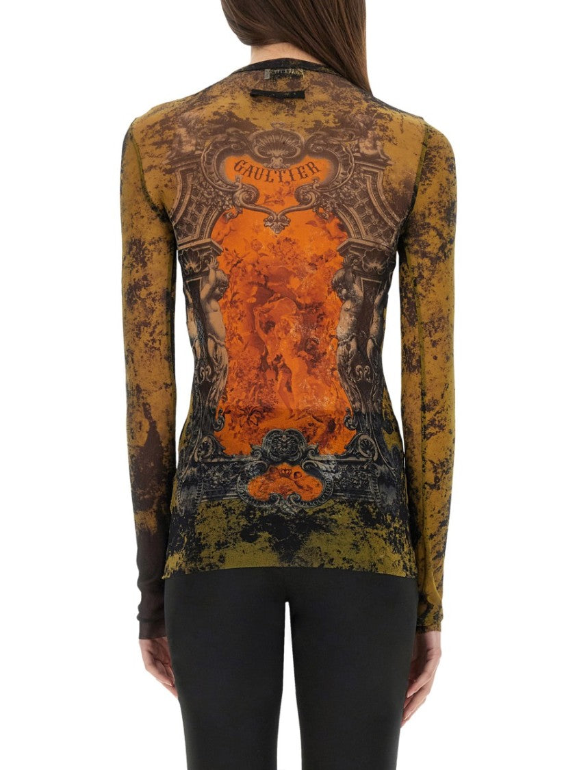 Jean Paul Gaultier Slim-Fit Top With Striking Ornate Print