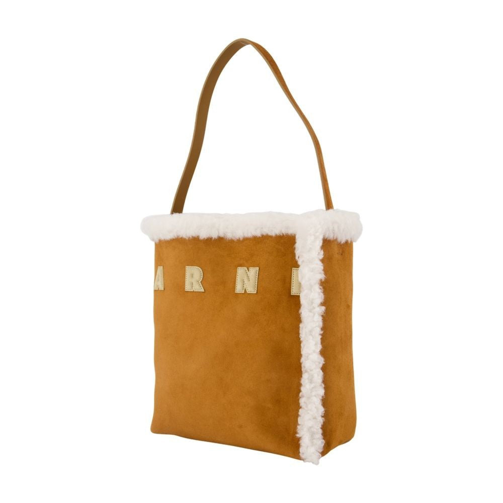 Marni Museo Mini Shopper Bag - Leather - Brown