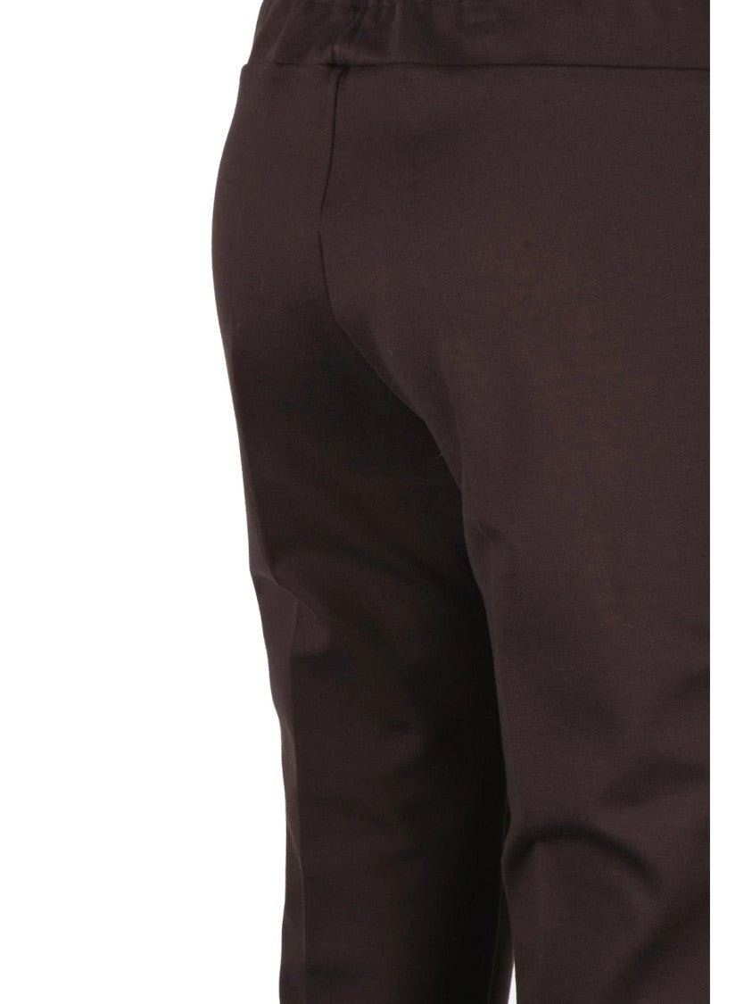 Black 961 Brown Viscose-Blend Straight-Leg Pants
