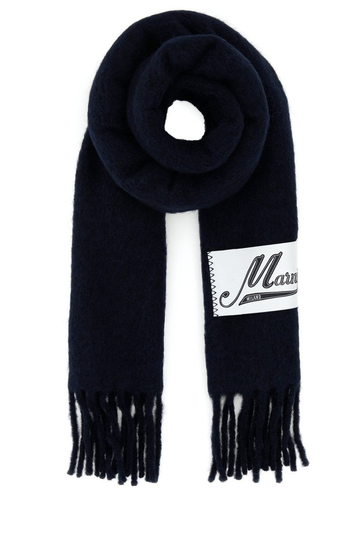 Marni Midnight Blue Alpaca Blend Scarf
