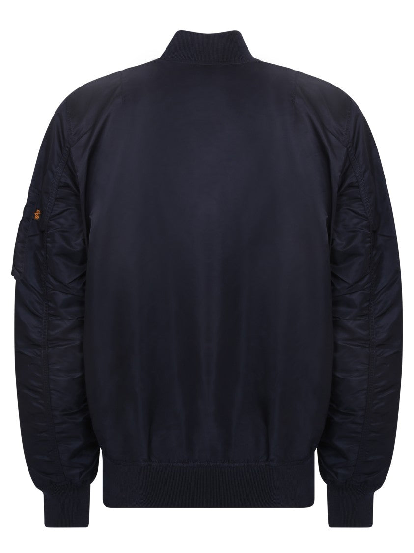 Alpha Industries Blue Slim Fit Bomber Jacket