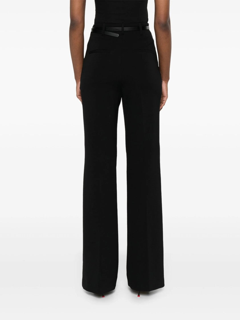 Sportmax Black Texas High-Waisted Wide-Leg Tailored Pants