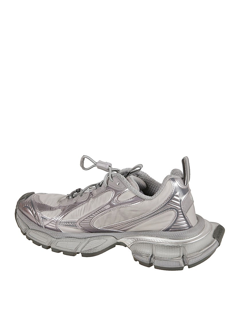 Balenciaga Silver Sneakers With Quicklace Closure
