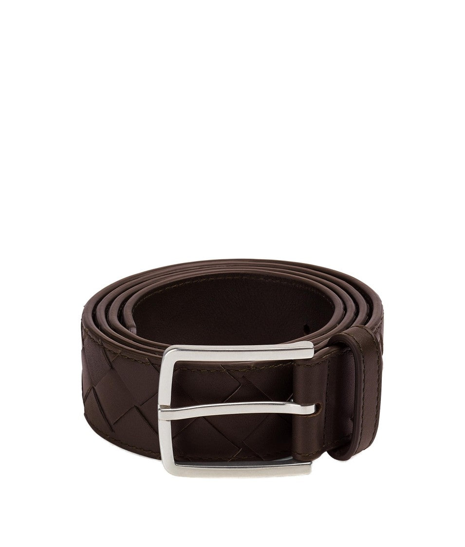 Bottega Veneta Intricately Woven Intreccio Leather Belt