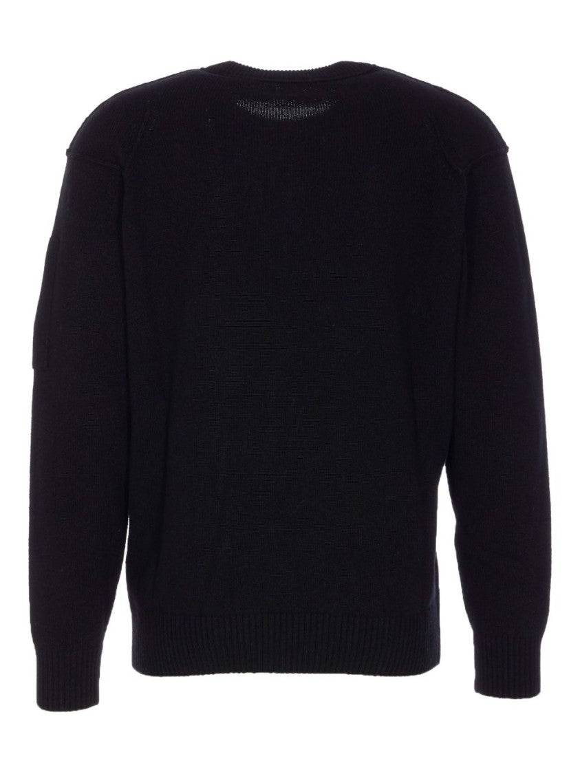 C.P. Company Crewneck Sweater With Ribbed Detailing