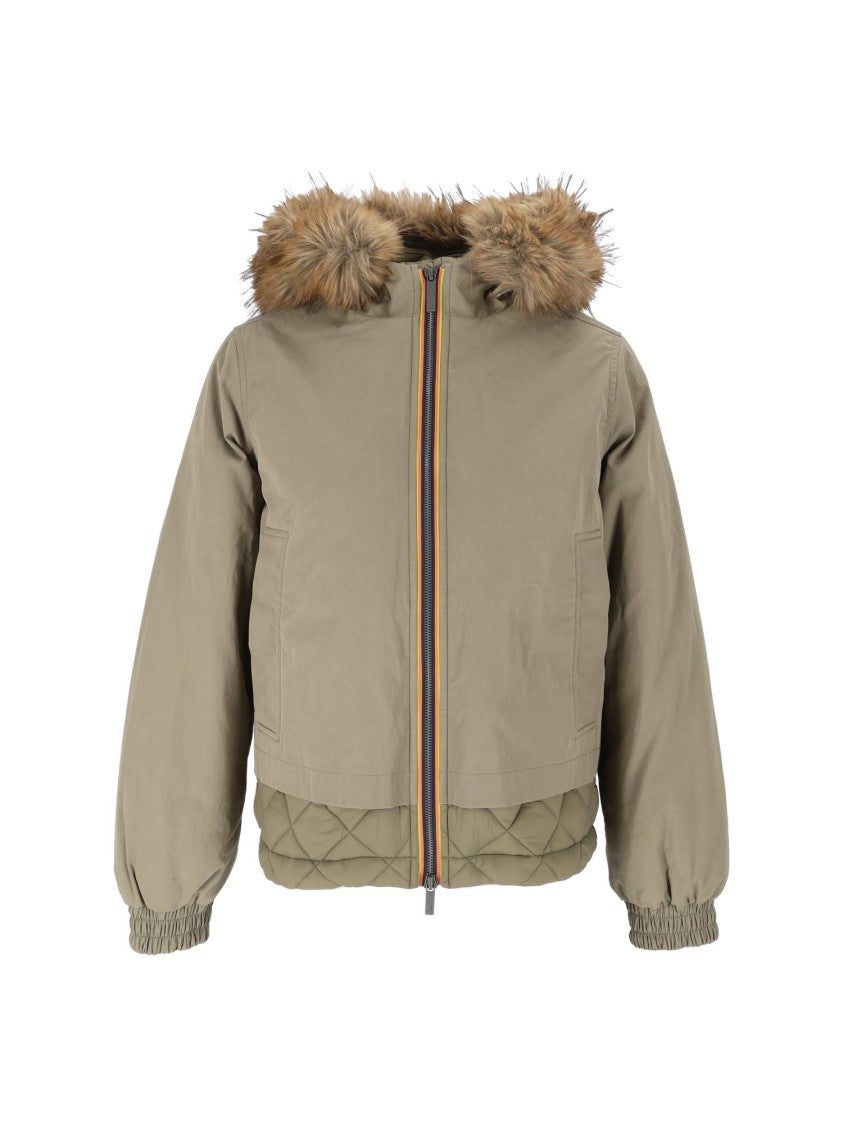 K-Way Tosca Waxed Cotton-Nylon Short Jacket