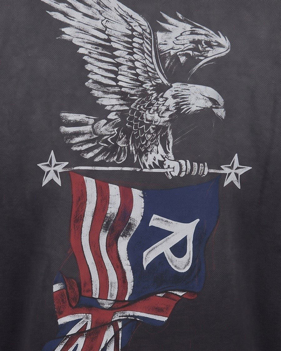 Represent Washed Black Eagle Graphic Cotton T-Shirt
