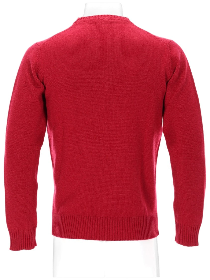 Kangra Cashmere Red Cashmere Knit Sweater