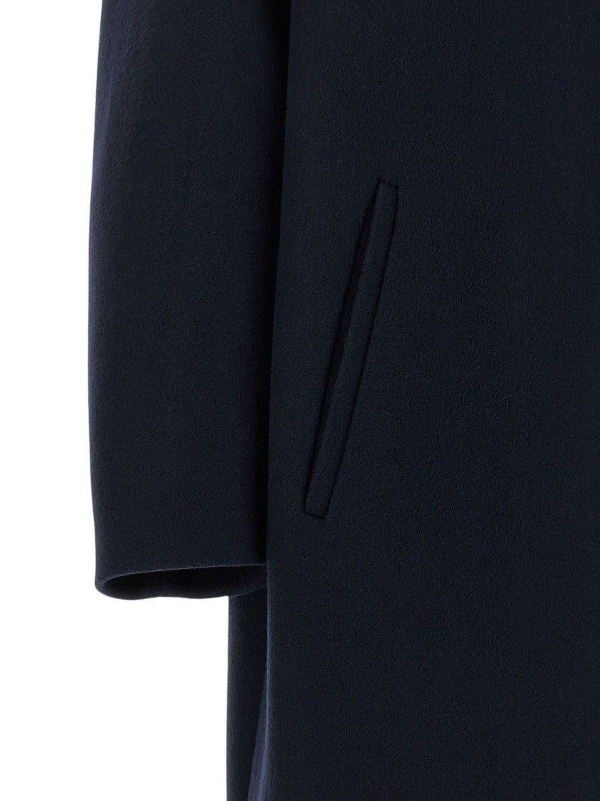 Tela Oversized Cocoon Coat With Asymmetrical High Neck
