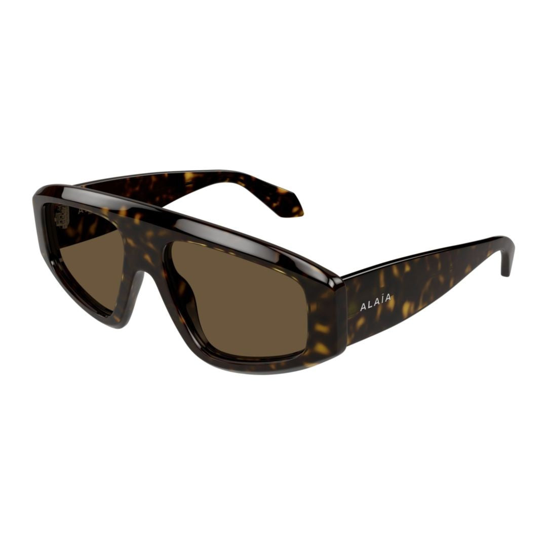 Azzedine Alaïa Oversized Rectangular Tortoiseshell Sunglasses