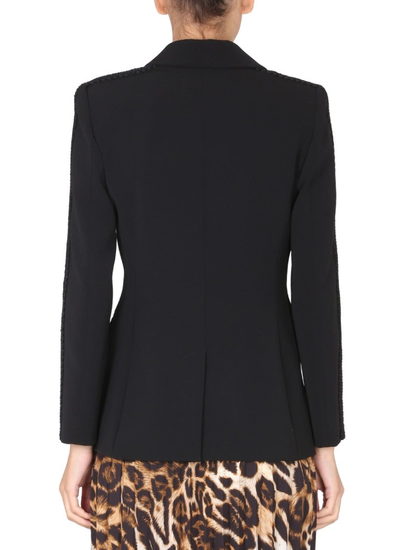 Boutique Moschino Tailored Single-Breasted Jacket With Braided Detail