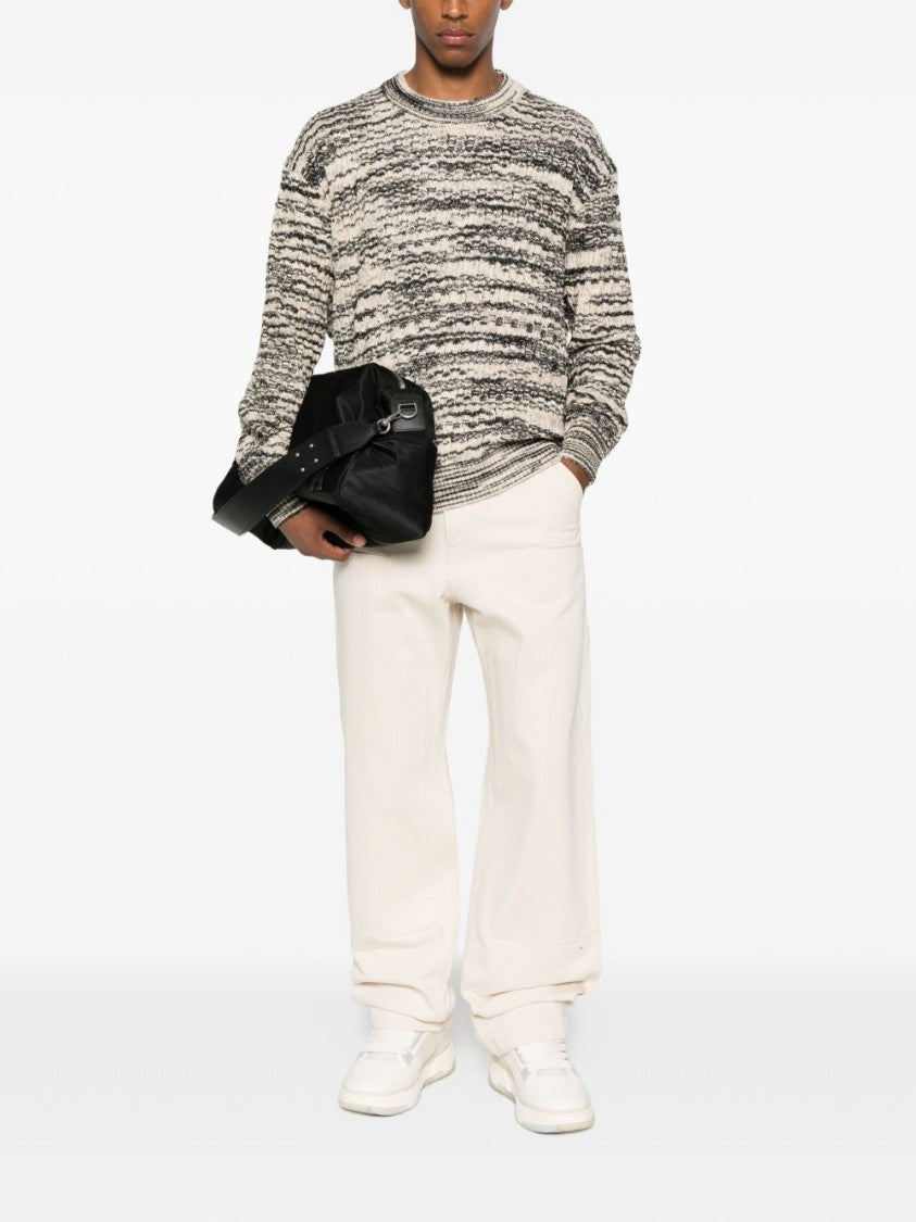 Axel Arigato Textured Knit Crew Neck Sweater With Long Sleeves