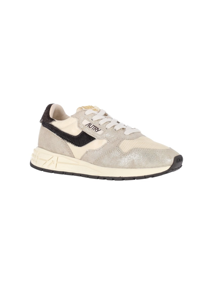 Autry Gold Leather Reelwind Low Sneakers