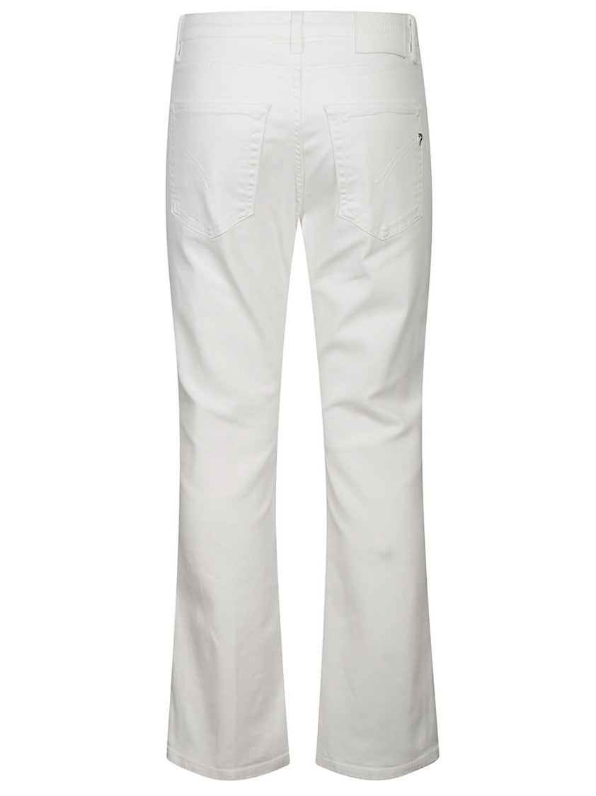 Dondup Bootcut White Trousers With Contemporary Charm