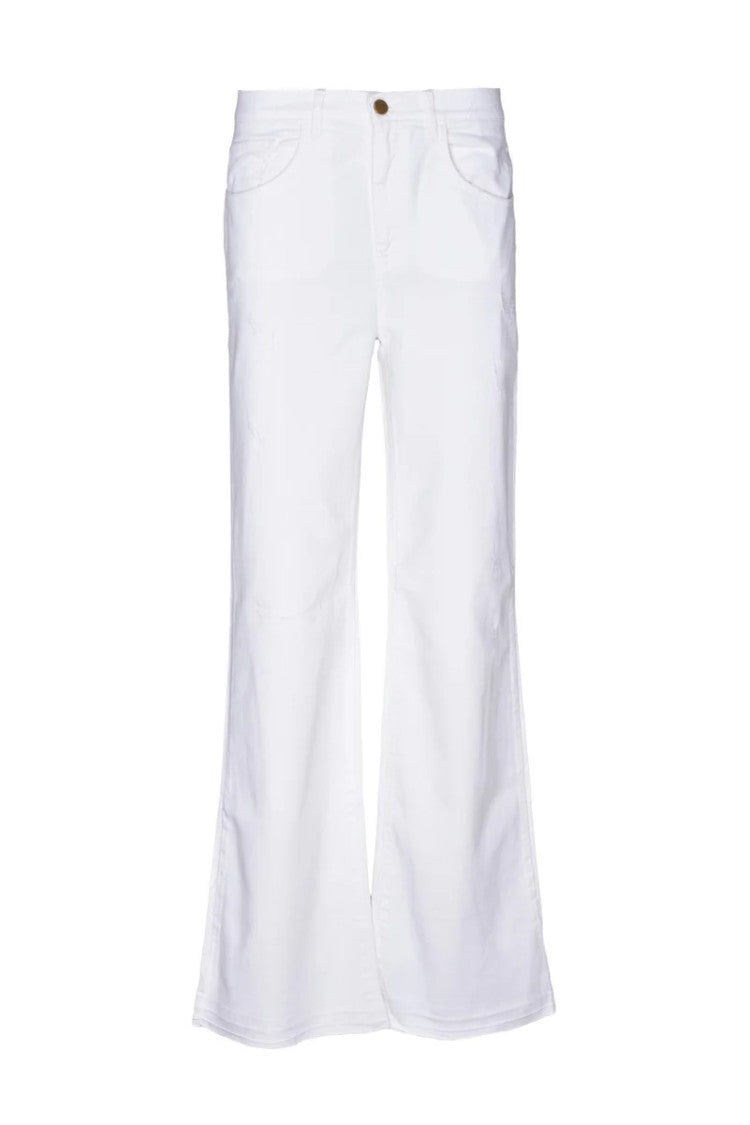 ..,Merci White Mid-Rise Denim Jeans