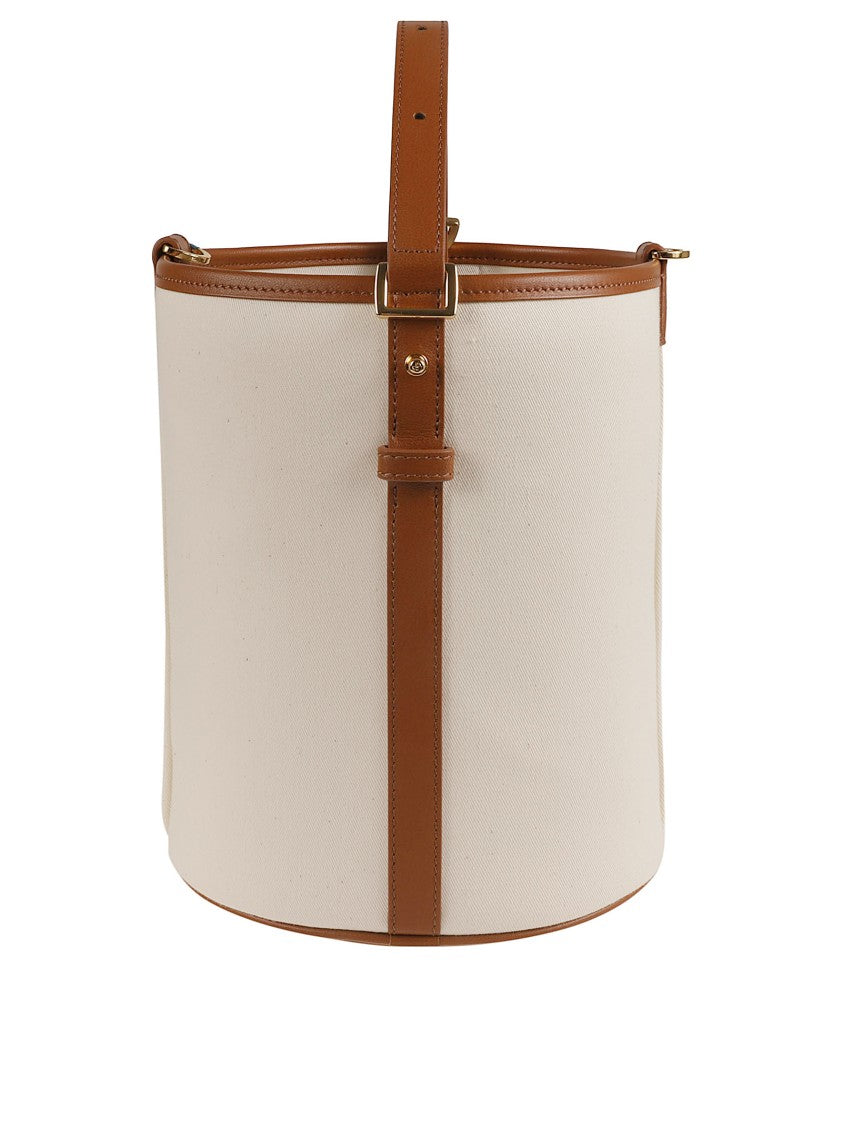 Patou Structured Light Beige Canvas Bag