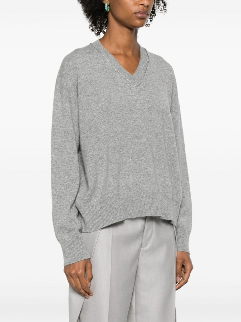 Fabiana Filippi Knitwear With V-Neckline And Relaxed Fit