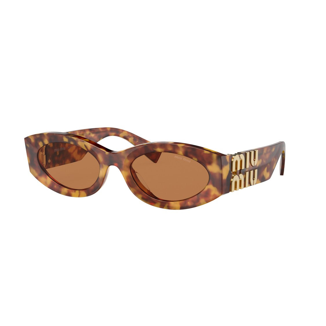 Miu Miu 0Mu 11Ws Oval Tortoiseshell Sunglasses