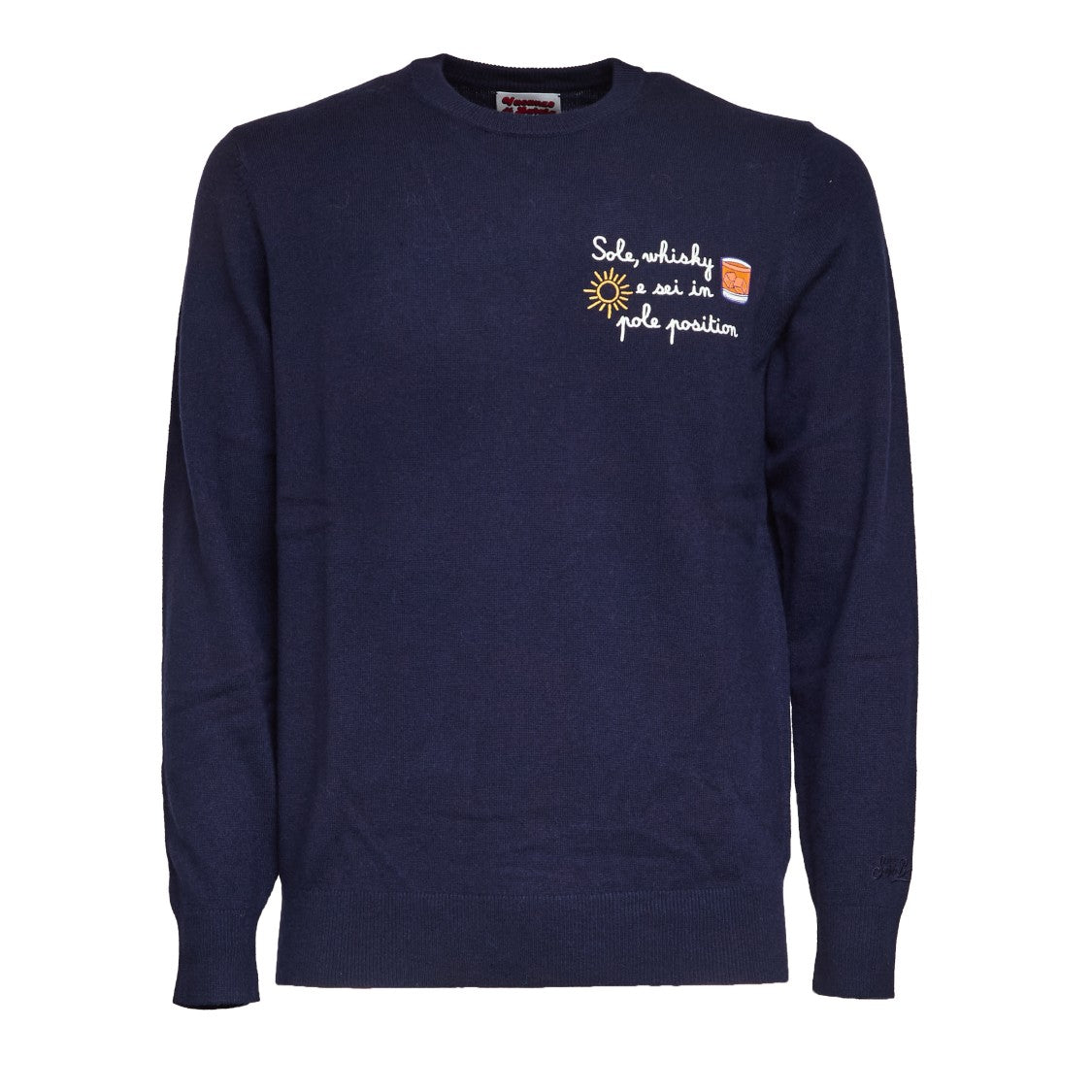 Mc2 Saint Barth Heron Sweater With Sun, Whiskey,