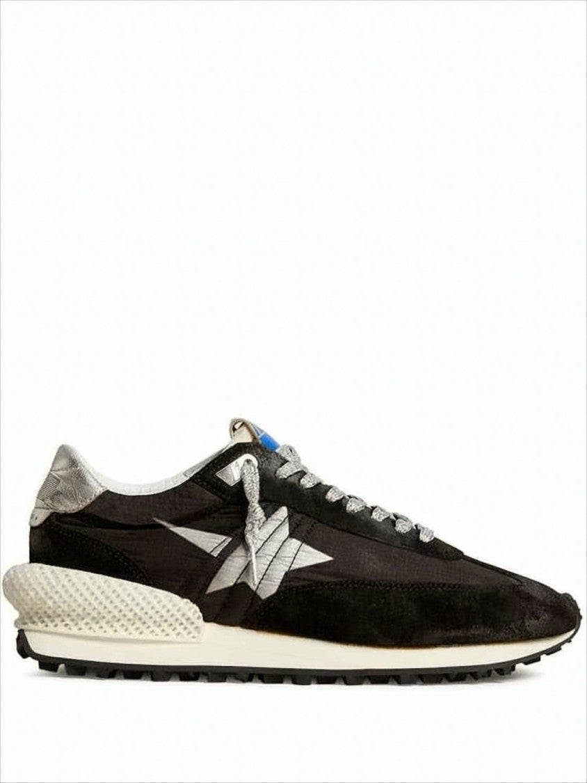 Golden Goose Low-Top Sneakers With Mixed Material Upper And Unique Heel Design