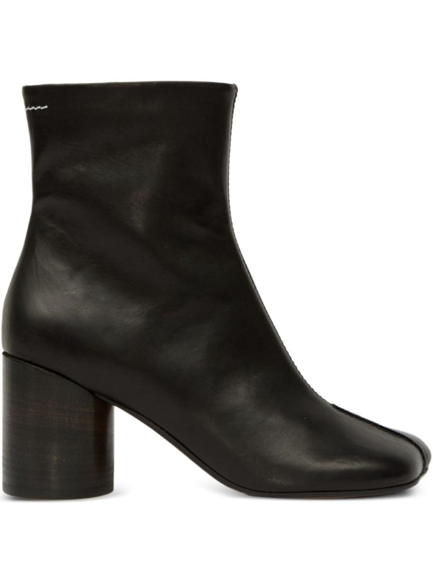 Mm6 By Maison Margiela Ankle Boots With Distinctive Seam Detail And Block Heel